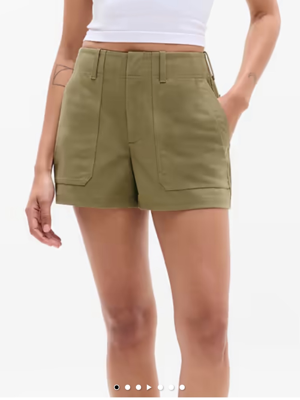 Athleta Skyline 4 inch High-Rise Utility Shorts size 6 EUC
